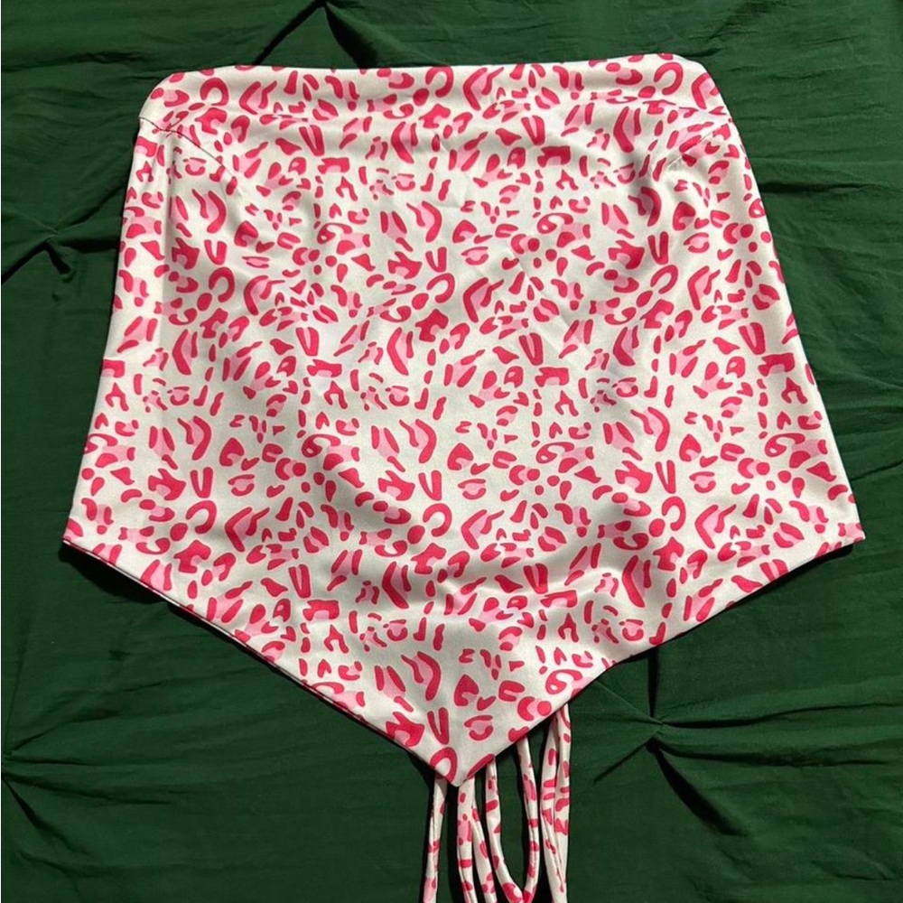 ROMWE Pink and White Patterned Tank Top